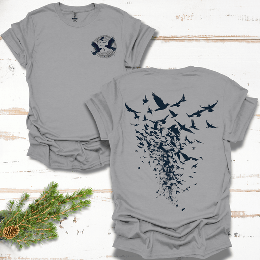 Back Design Flock in Flight T-Shirt