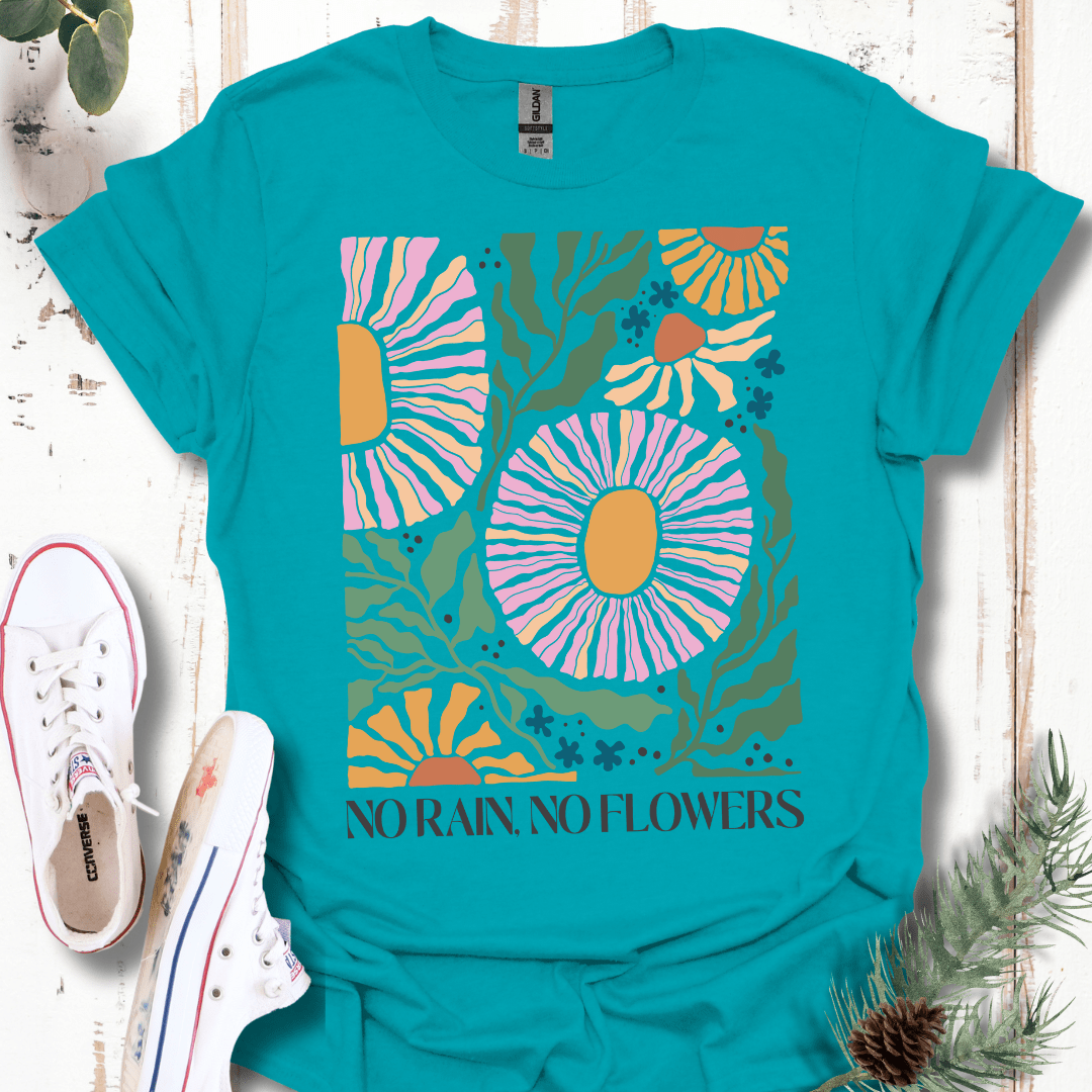 No Rain No Flowers Boho T-Shirt