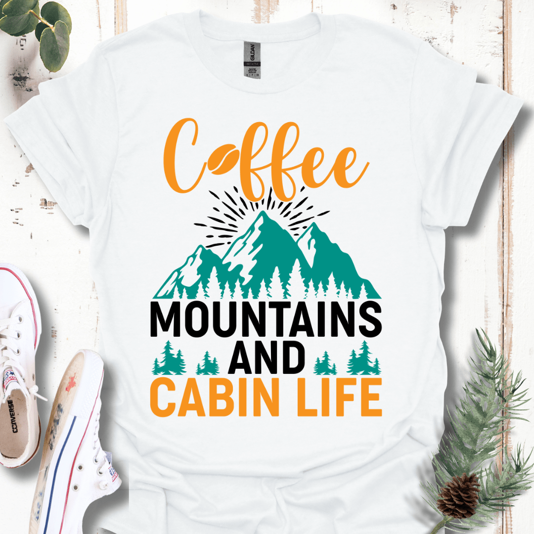 Coffee, Mountains, & Cabin Life T-Shirt