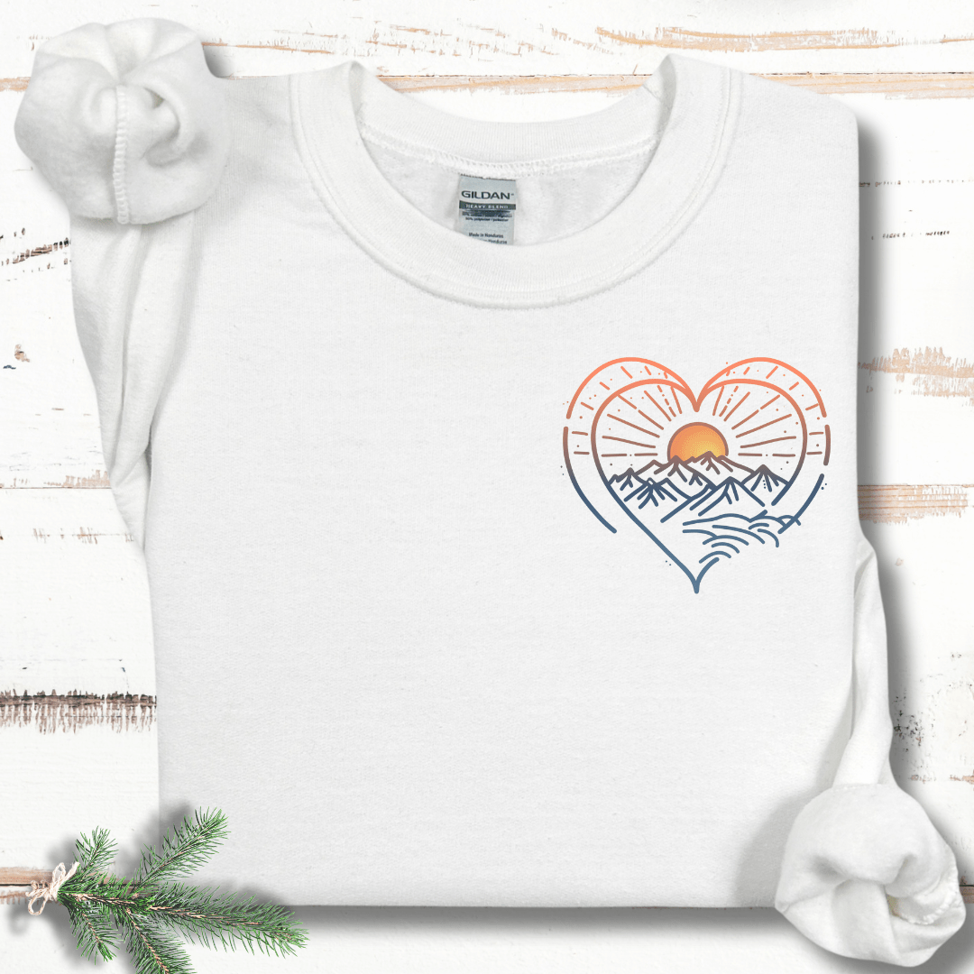 Pastel Pocket Mountain Heart Sweatshirt