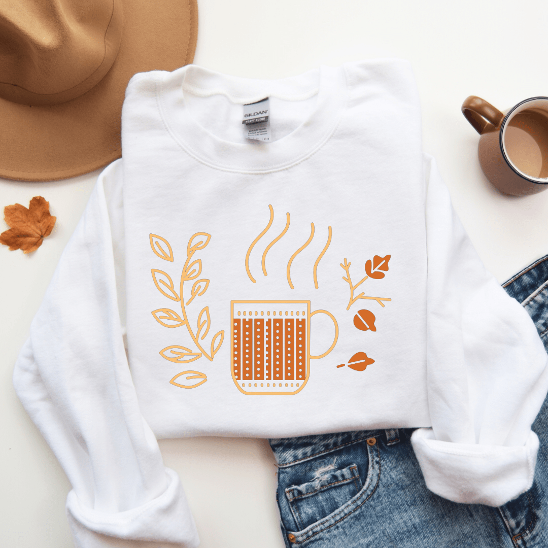 Coffee and Falling Leaves Sweatshirt