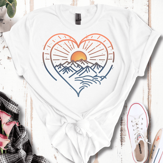 Pastel Mountain Heart T-Shirt