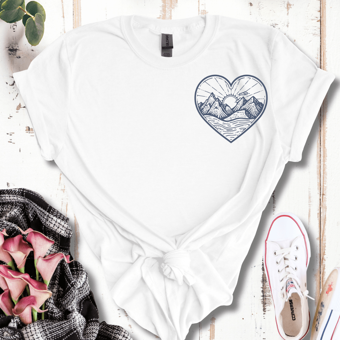 Pocket Mountain Heart T-Shirt