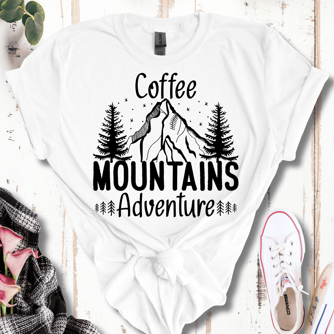 Coffee, Mountains, Adventure T-Shirt