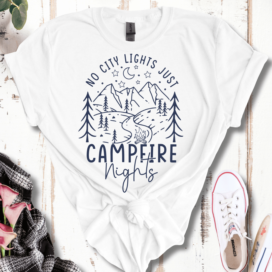 No City Lights, Just Campfire Nights T-Shirt