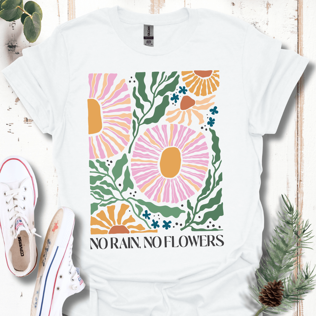 No Rain No Flowers Boho T-Shirt