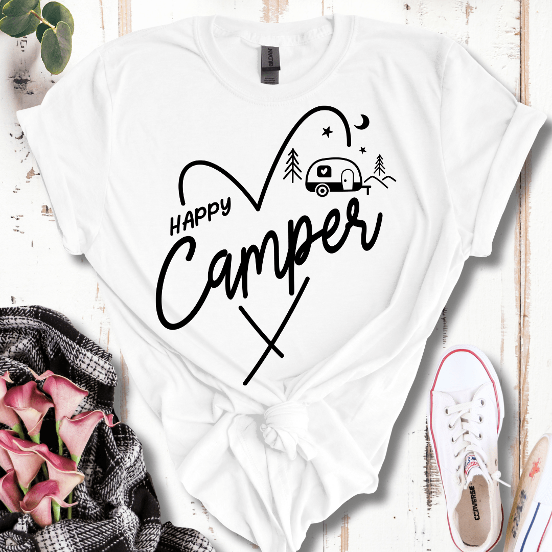 Happy Camper Heart T-Shirt